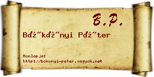 Bökönyi Péter névjegykártya