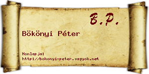 Bökönyi Péter névjegykártya